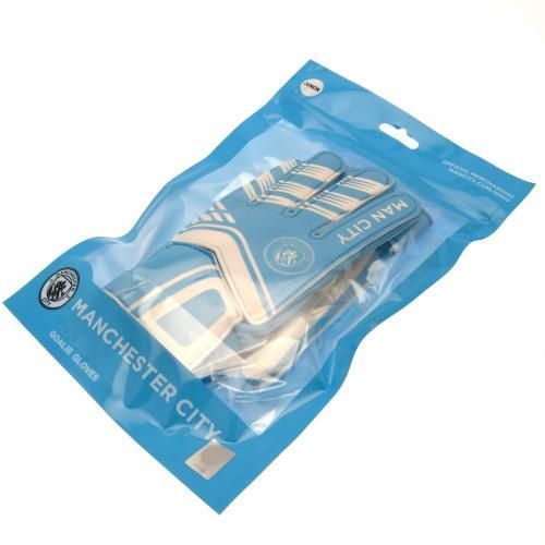 Вратарские перчатки Манчестер Сити детские Goalkeeper Gloves Kids 7-9 лет