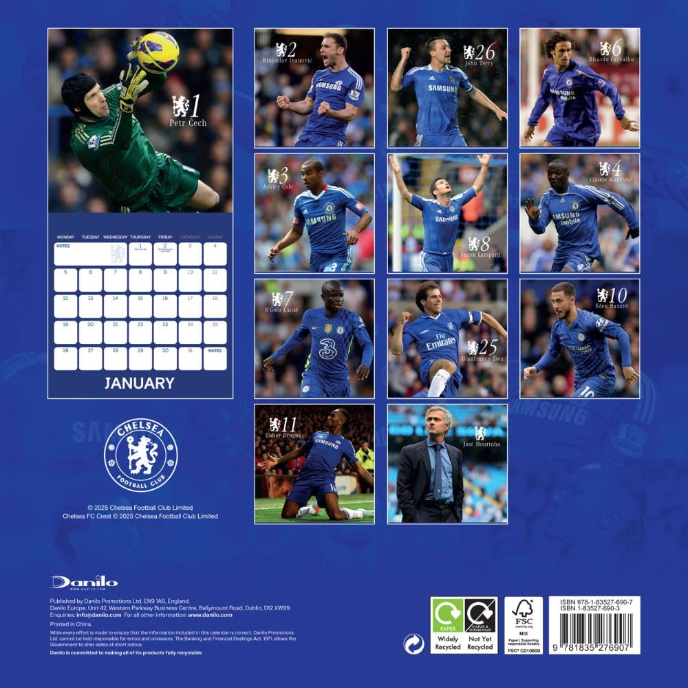 Календарь Челси настенный 30х30 Legends Square Calendar 2026