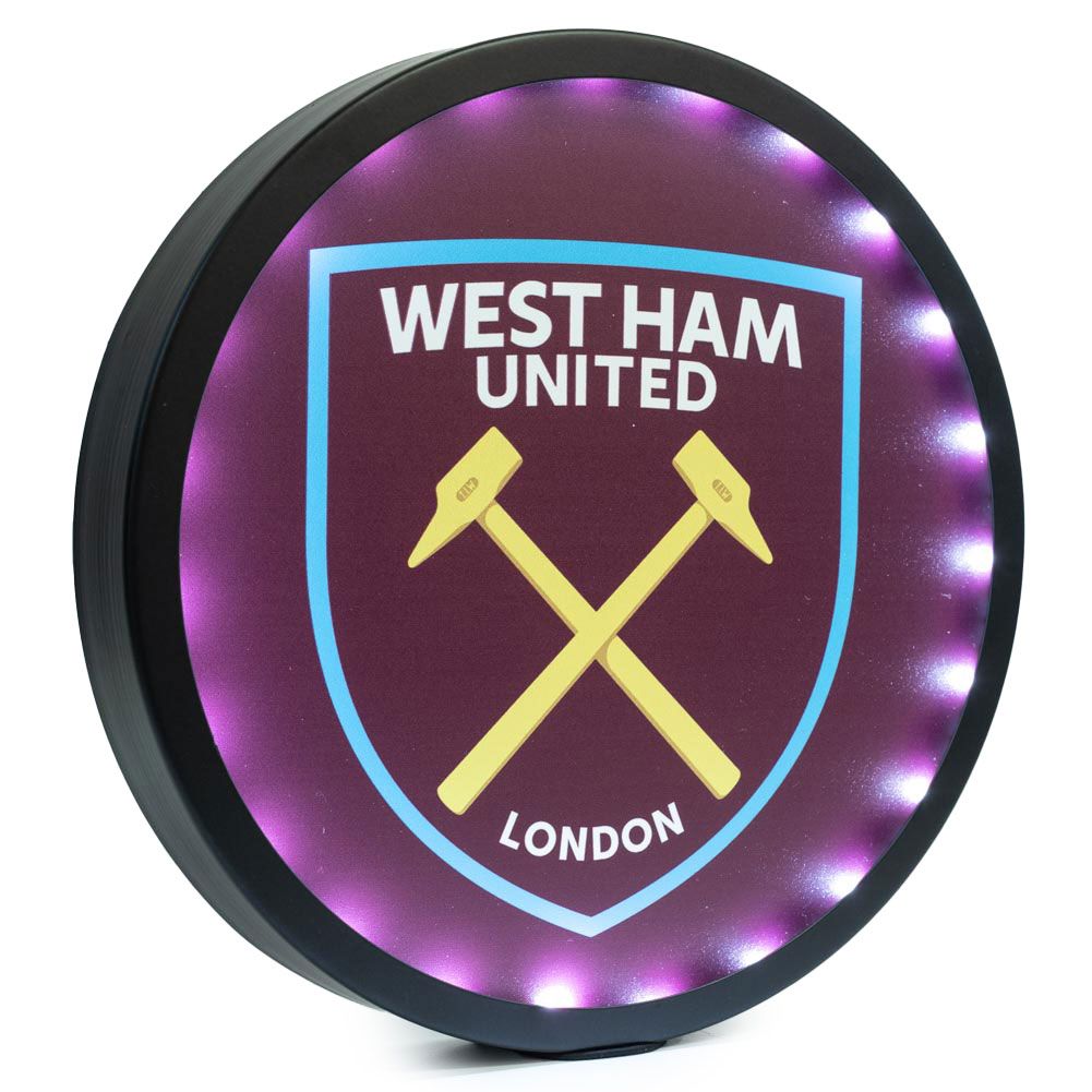 Табличка с подсветкой Вест Хэм Metal LED Logo Sign