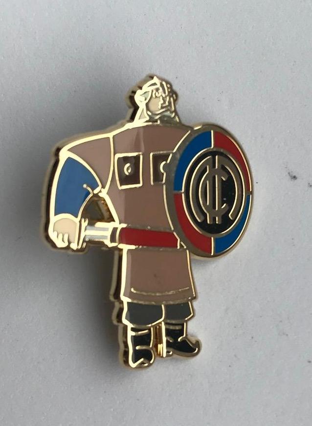 Значок ЦСКА богатырь золотистый