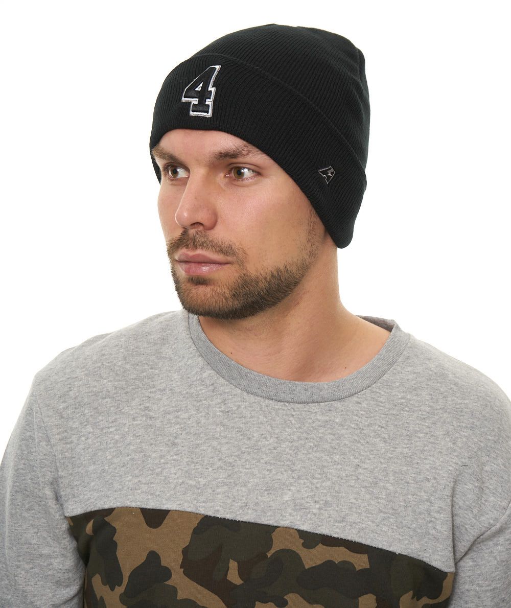 Шапка с номером 4, черная, 18903