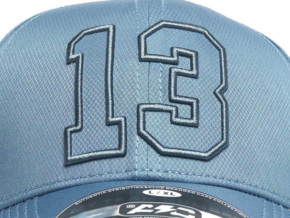 Бейсболка с номером 13, голубая,  20978