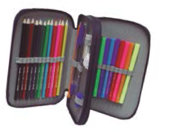 Пенал Реал Мадрид Double Pencil Case with equipment 1902
