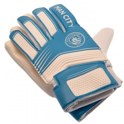 Вратарские перчатки Манчестер Сити подростковые Goalkeeper Gloves Yths, 10-12 лет