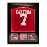 �������� � ���������� ���� ������� Cantona Signed Shirt (Framed