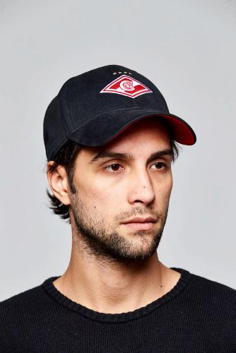 Бейсболка Спартак 120254 черная с цветной эмблемой