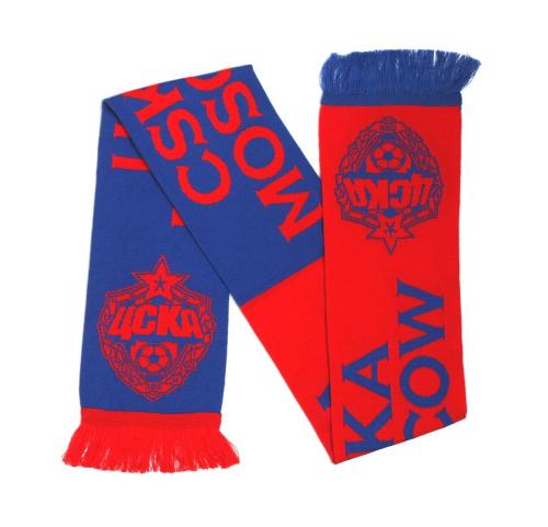 Шарф вязаный полноцветный половинка ЦСКА МОСКВА Англия