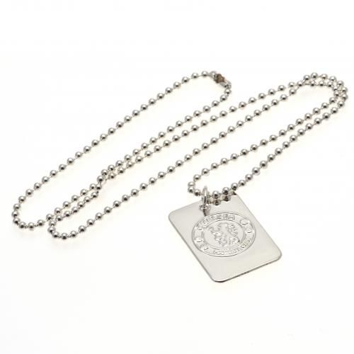   Silver Plated Dog Tag & Chain