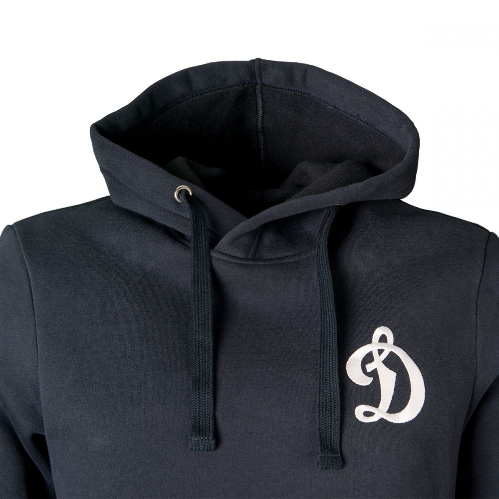 Толстовка Динамо "Д", темно-синяя с капюшоном