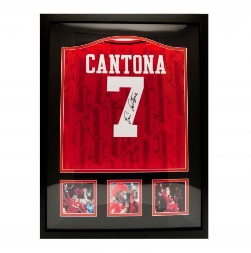 Футболка с автографом Эрик Кантона Cantona Signed Shirt (Framed
