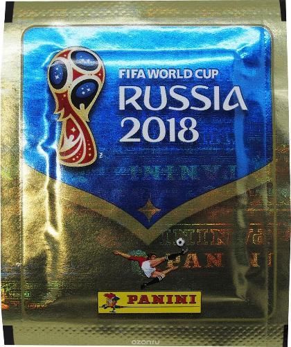 Блистер Panini FIFA Чемпионат мира по футболу FIFA 2018 (набор из 4 пакетиков наклеек)