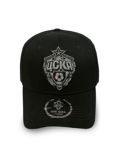 Бейсболка Эмблема ЦСКА, цвет чёрный