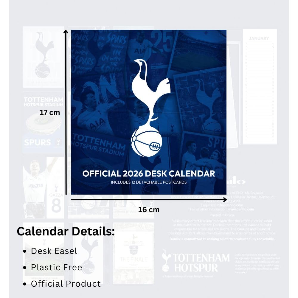 Календарь Тоттенхэм настольный Desktop Calendar 2026
