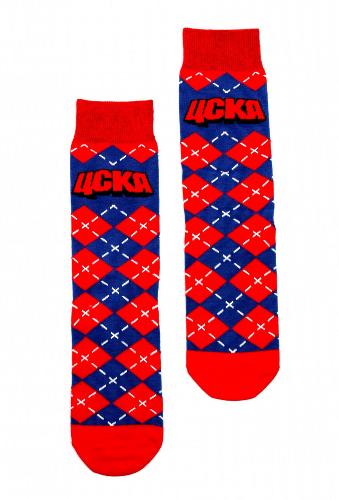 Носки детские ЦСКА ромбы, цвет красно-синий