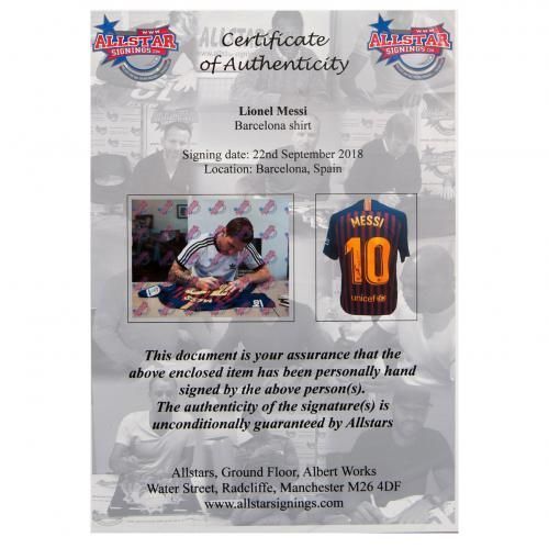 Футболка с автографом Лионеля Месси Messi Signed Shirt Silhouette