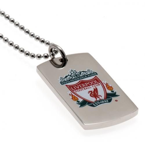 Подвеска Ливерпуль Colour Crest Dog Tag & Chain