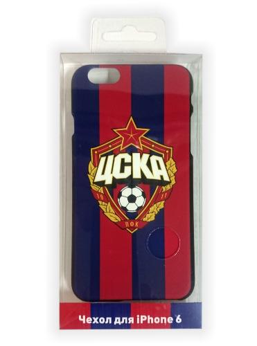 Клип-кейс ЦСКА для iPhone 6/6S с объемной эмблемой ПФК ЦСКА, цвет красно-синий