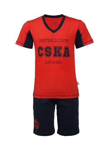 Комплект для мальчика  ПФК ЦСКА (футболка+шорты), цвет: синий, красный