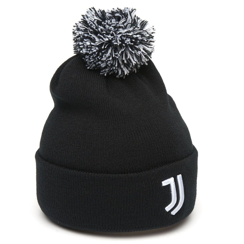 Детская шапка Ювентус 37305 черная с помпоном