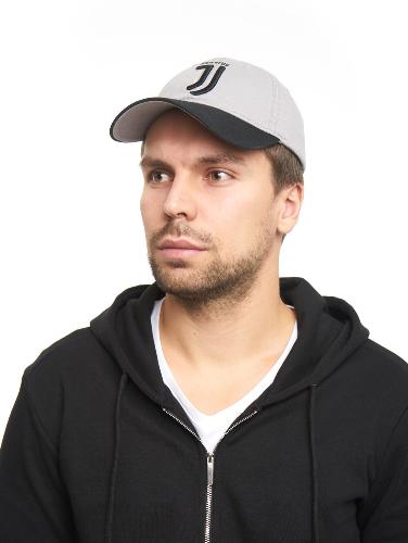 Бейсболка Ювентус 37203 серо-черная