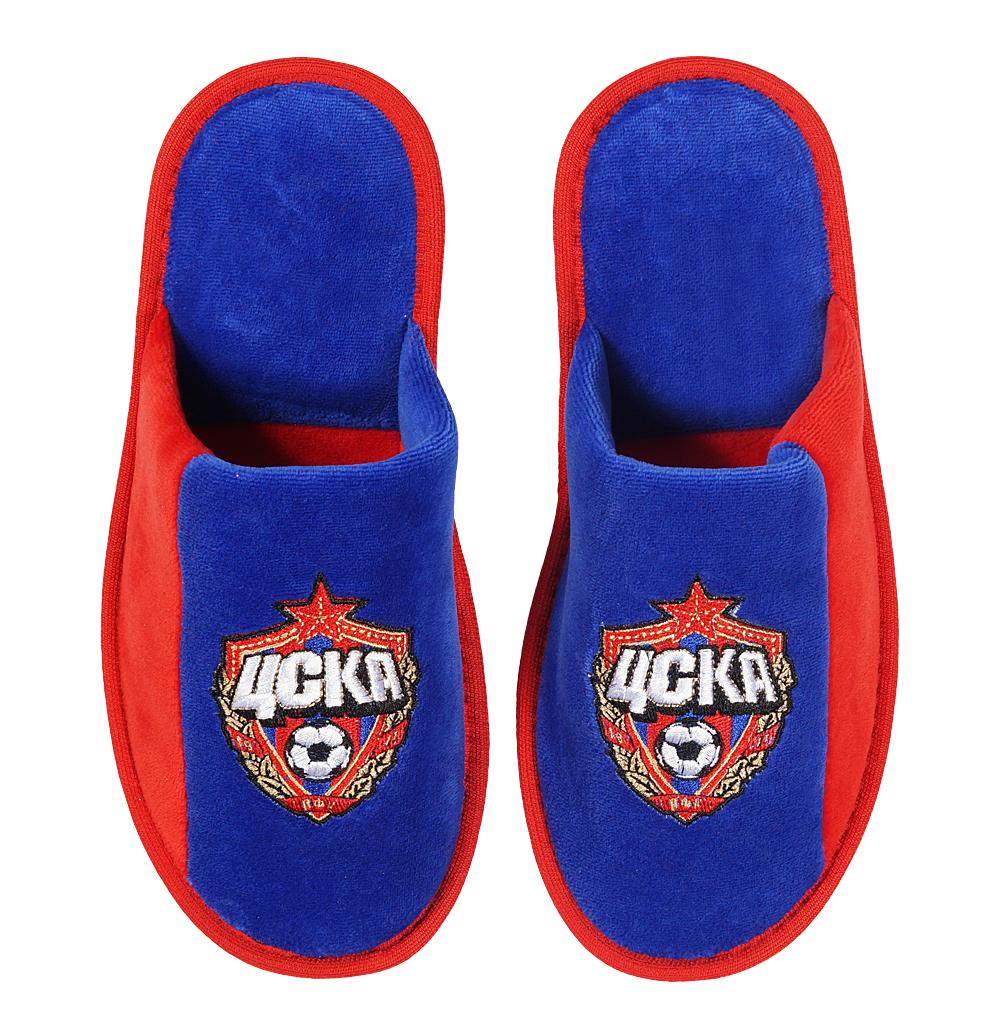 Тапочки ЦСКА комнатные, цвет красно-синий