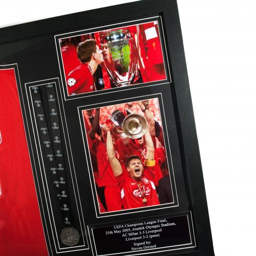 Футболка с автографом Стивена Джерарда Gerrard Signed Shirt Istanbul (Framed)