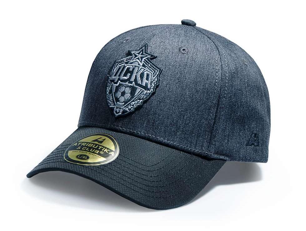 Бейсболка ЦСКА, цвет тёмно-серый меланж 50338