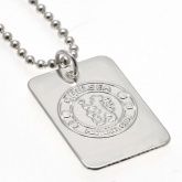   Silver Plated Dog Tag & Chain