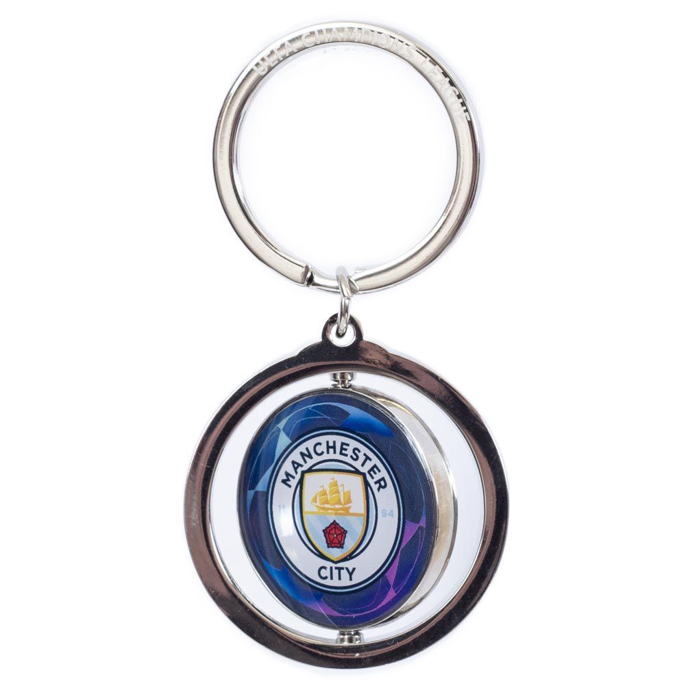 Брелок Манчестер Сити UCL Spinner Keyring
