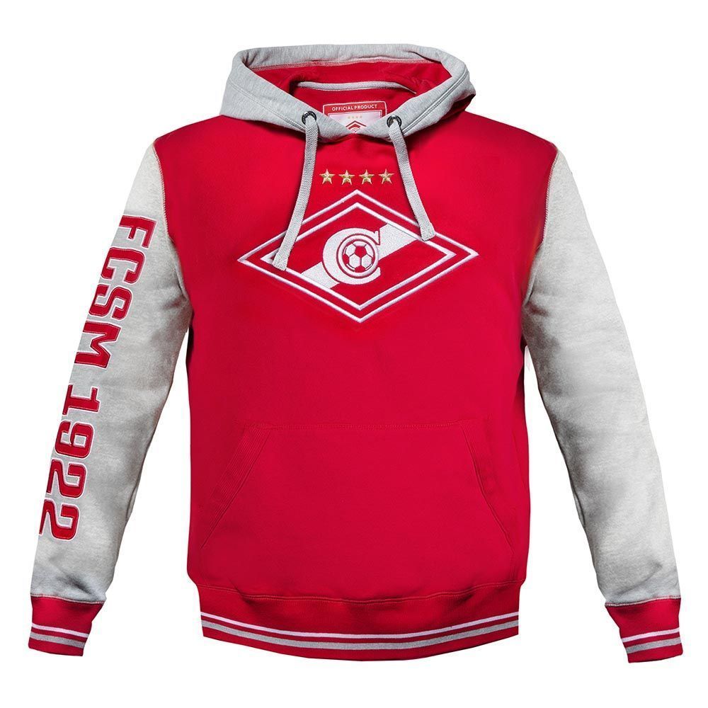 Толстовка Спартак 100600 красно-серая