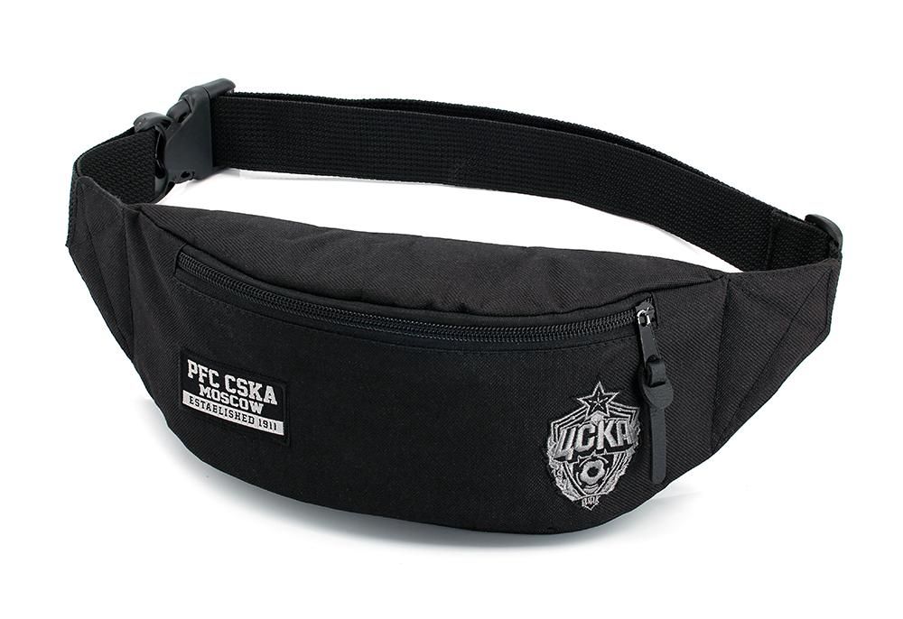 Сумка на пояс удлиненная ЦСКА, цвет черный