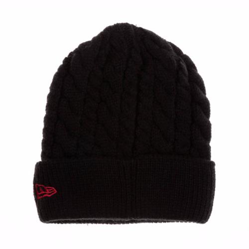 Шапка Манчестер Юнайтед New Era Cable Knitted Hat черная вязаная