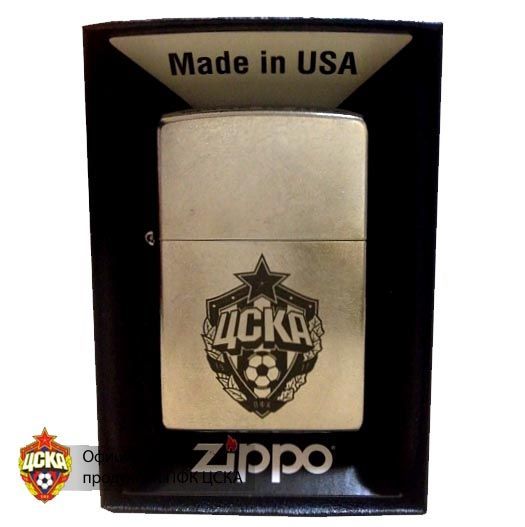 Зажигалка ZIPPO Steel винтажная ПФК ЦСКА