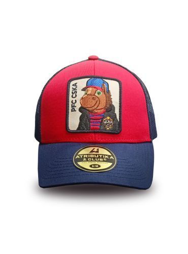 Бейсболка ЦСКА детская с маскотом, цвет красно-синий