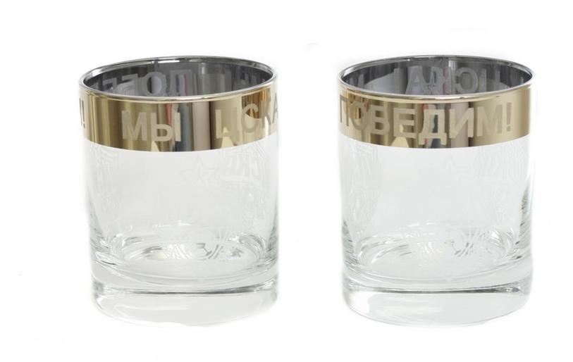 Набор стаканов для виски с гравировкой ПФК ЦСКА  (2 шт.)