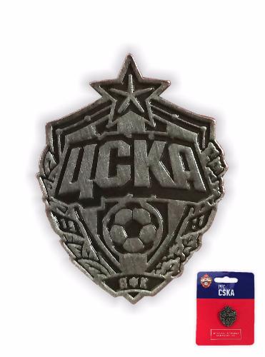 Значок ЦСКА эмблема 23 мм монохромный