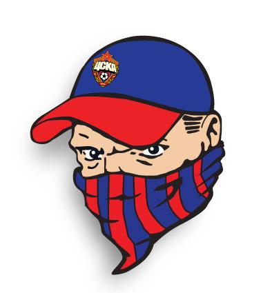 Значок ЦСКА "Фанат" 23 мм