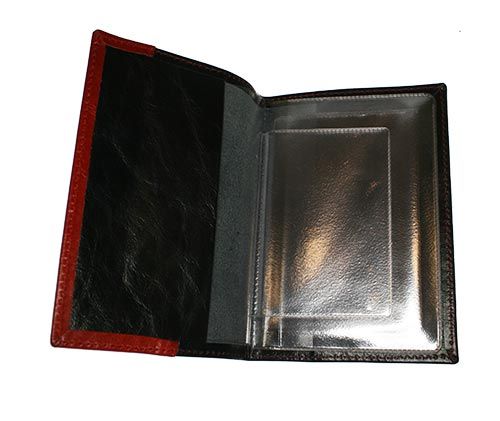 Набор подарочный ЦСКА "Брелок+ Обложка для автодокументов большая, цвет темно-синий, красный"