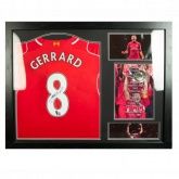 �������� � ���������� ������� �������� Gerrard Signed Shirt Honours (Framed)