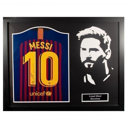 Футболка с автографом Лионеля Месси Messi Signed Shirt Silhouette