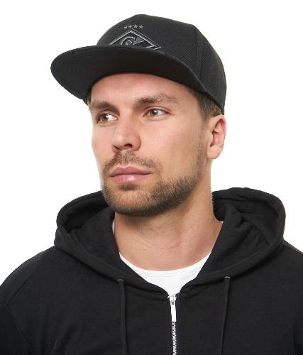 Бейсболка Спартак 120228 черная с прямым козырьком