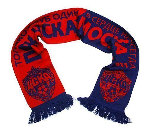 Шарф вязаный "Только клуб один в сердце навсегда"