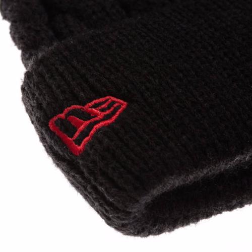 Шапка Манчестер Юнайтед New Era Cable Knitted Hat черная вязаная