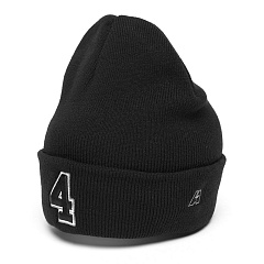 Шапка с номером 4, черная, 18903