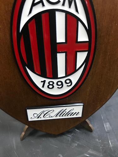 Деревянная коллекционная эмблема Милан Collector's Wooden Crest