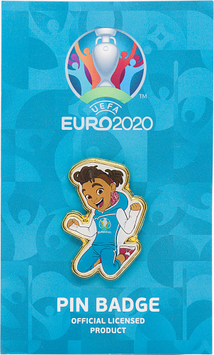 Значок ЕВРО 2020 мет.смола 3,5 см "Талисман UEFA Скиллзи"
