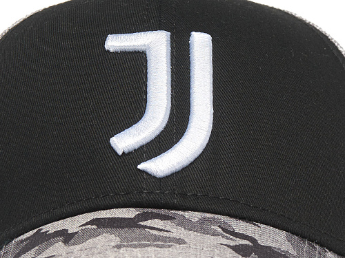 Бейсболка Ювентус летняя серо-черная 37273