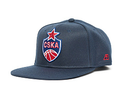 Бейсболка подростковая ПБК ЦСКА 40001 синяя с прямым козырьком