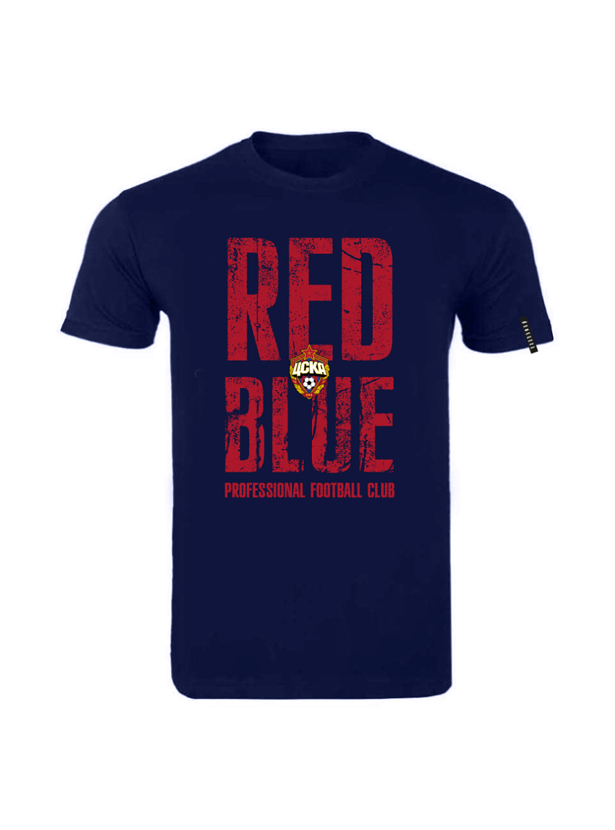 Футболка ЦСКА мужская "RED-BLUE", цвет синий