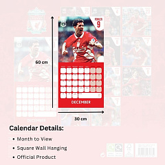 Календарь Ливерпуль Legends Square Calendar 2025